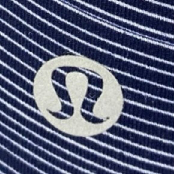 Lululemon Speed Up Women's Blue Striped Crop Yoga Athletic Leggings Pants Size 6 - Picture 4 of 5